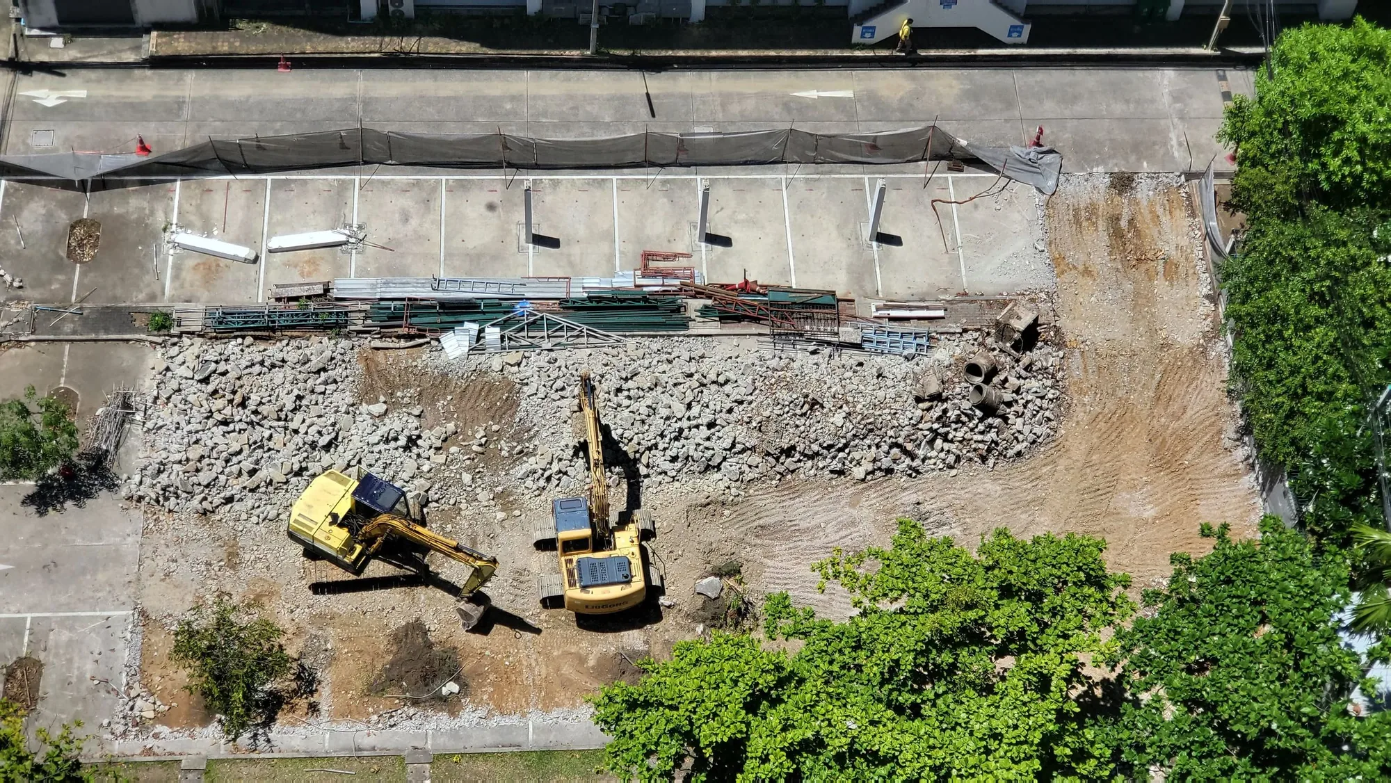 Construction Progress Drone Photography photographed from an aerial drone perspective