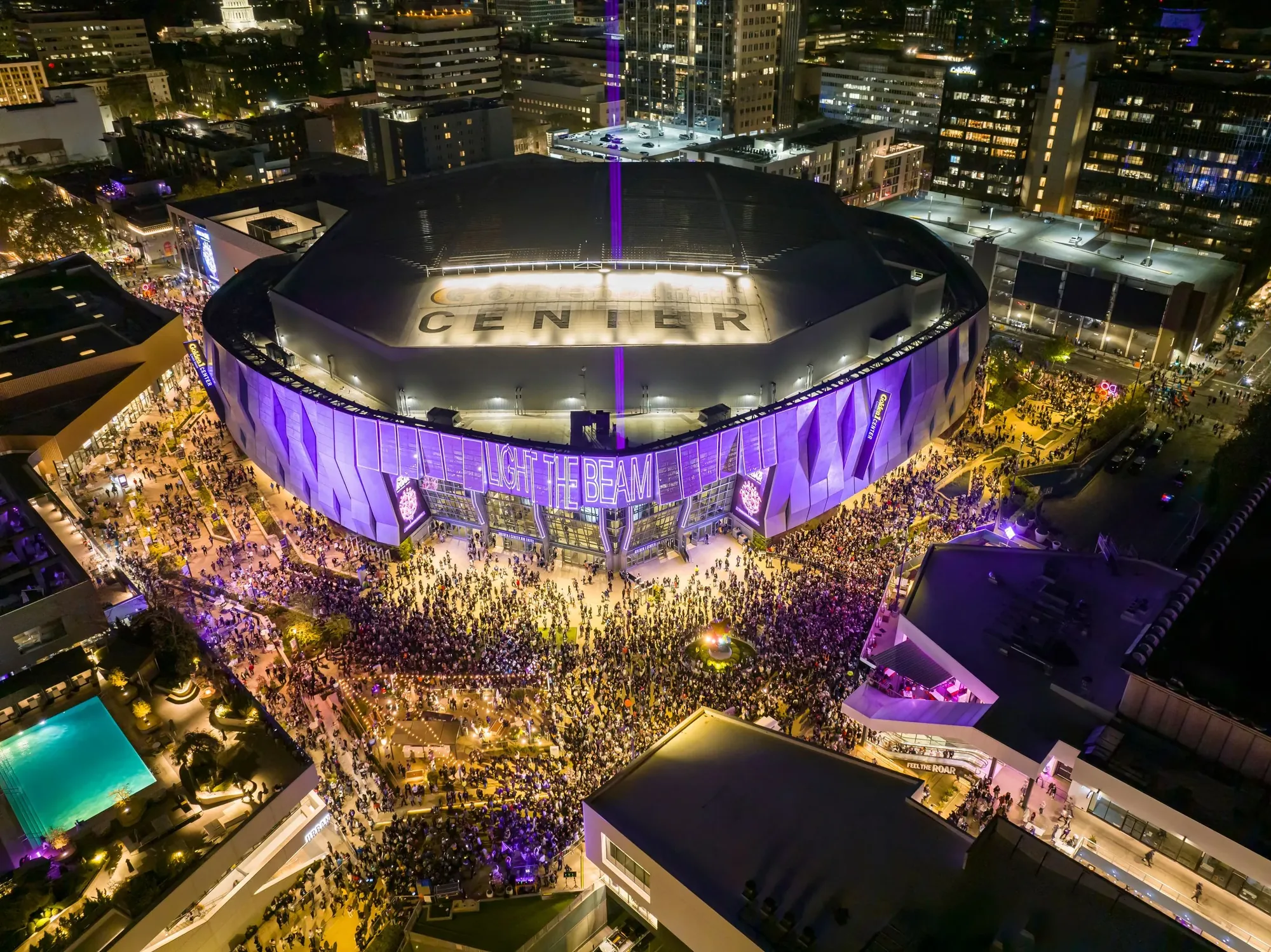 Sports Event Drone Video photographed from an aerial drone perspective