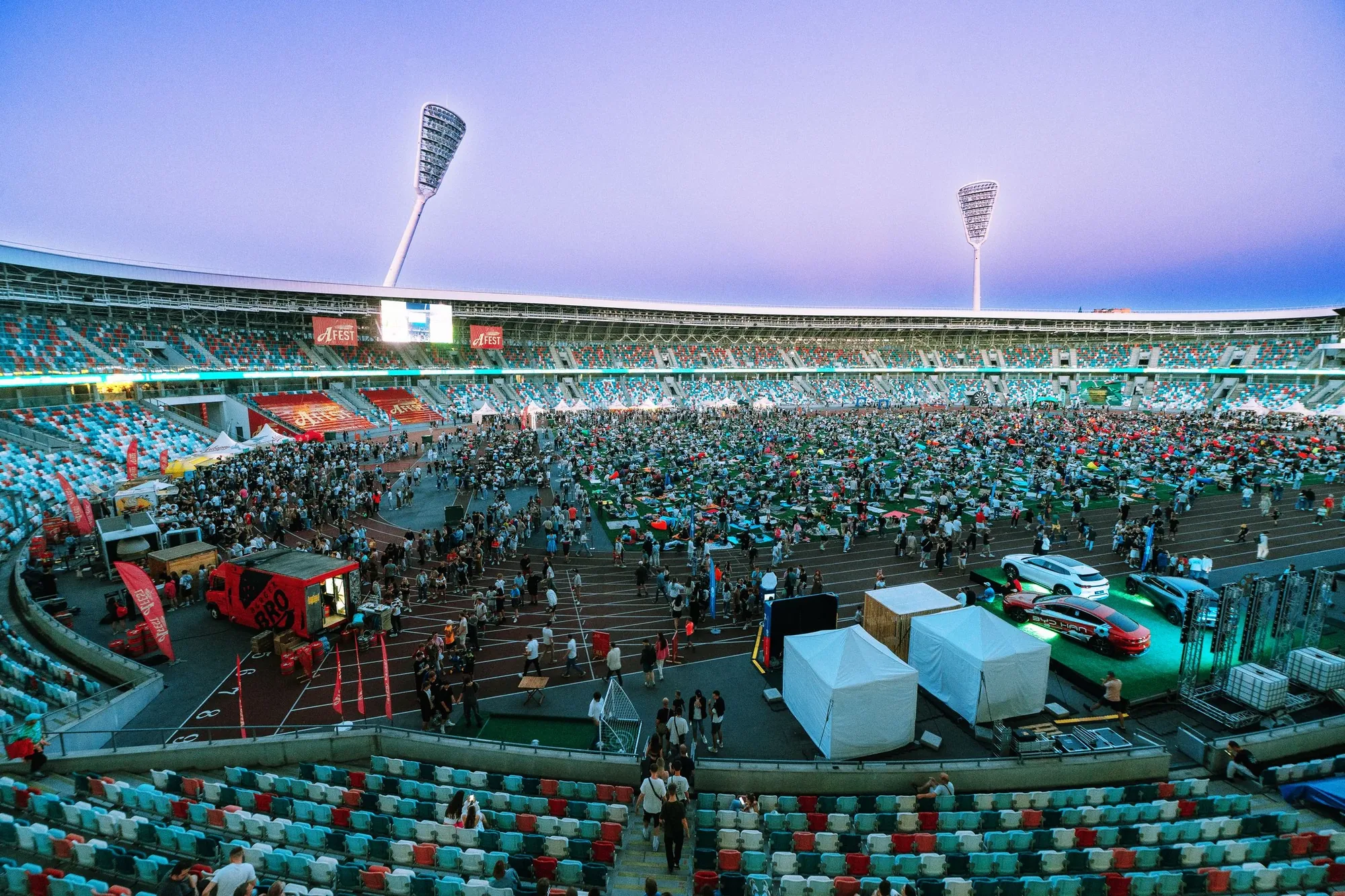 Concert + Festival Drone Video photographed from an aerial drone perspective