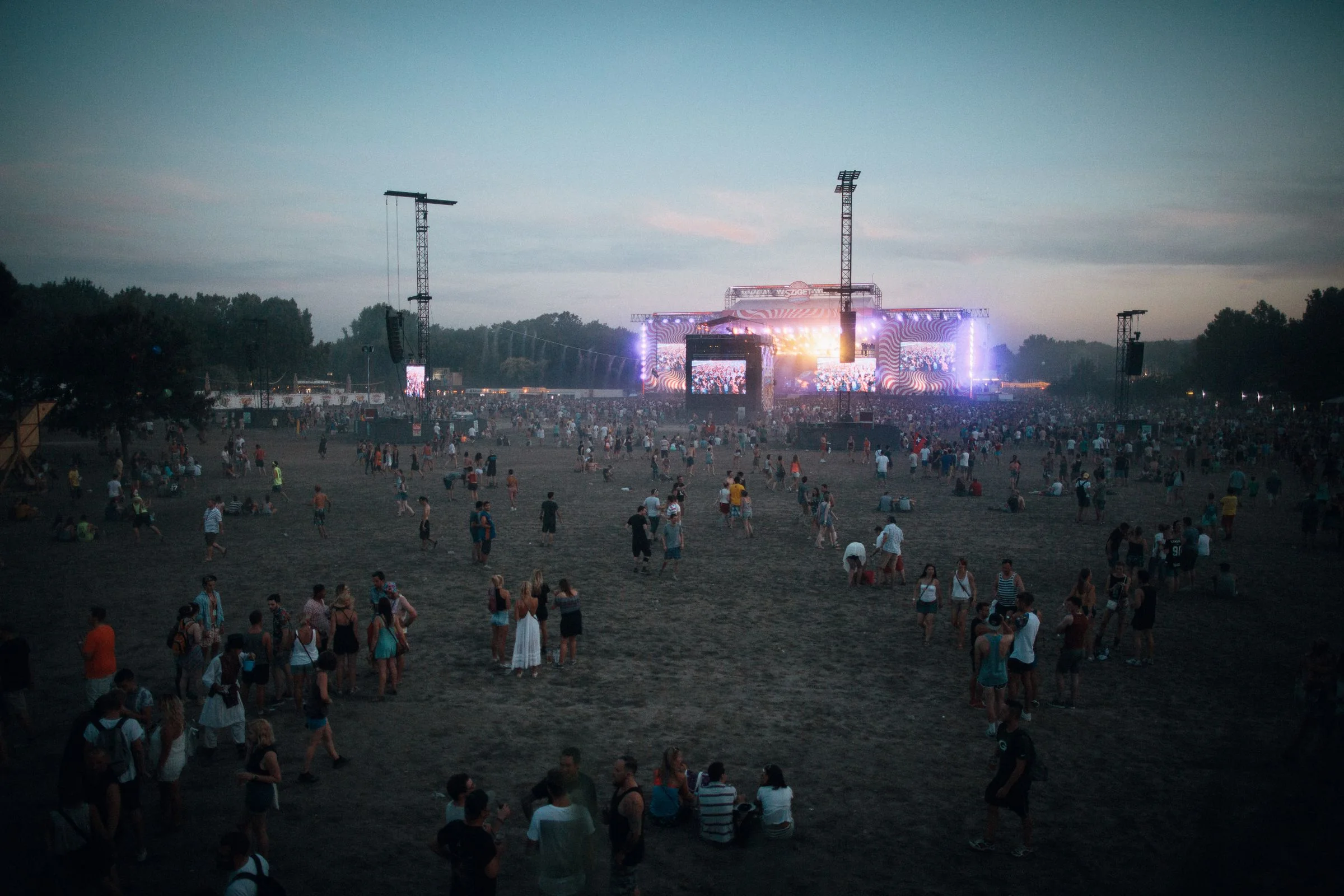 Concert + Festival Drone Video photographed from an aerial drone perspective