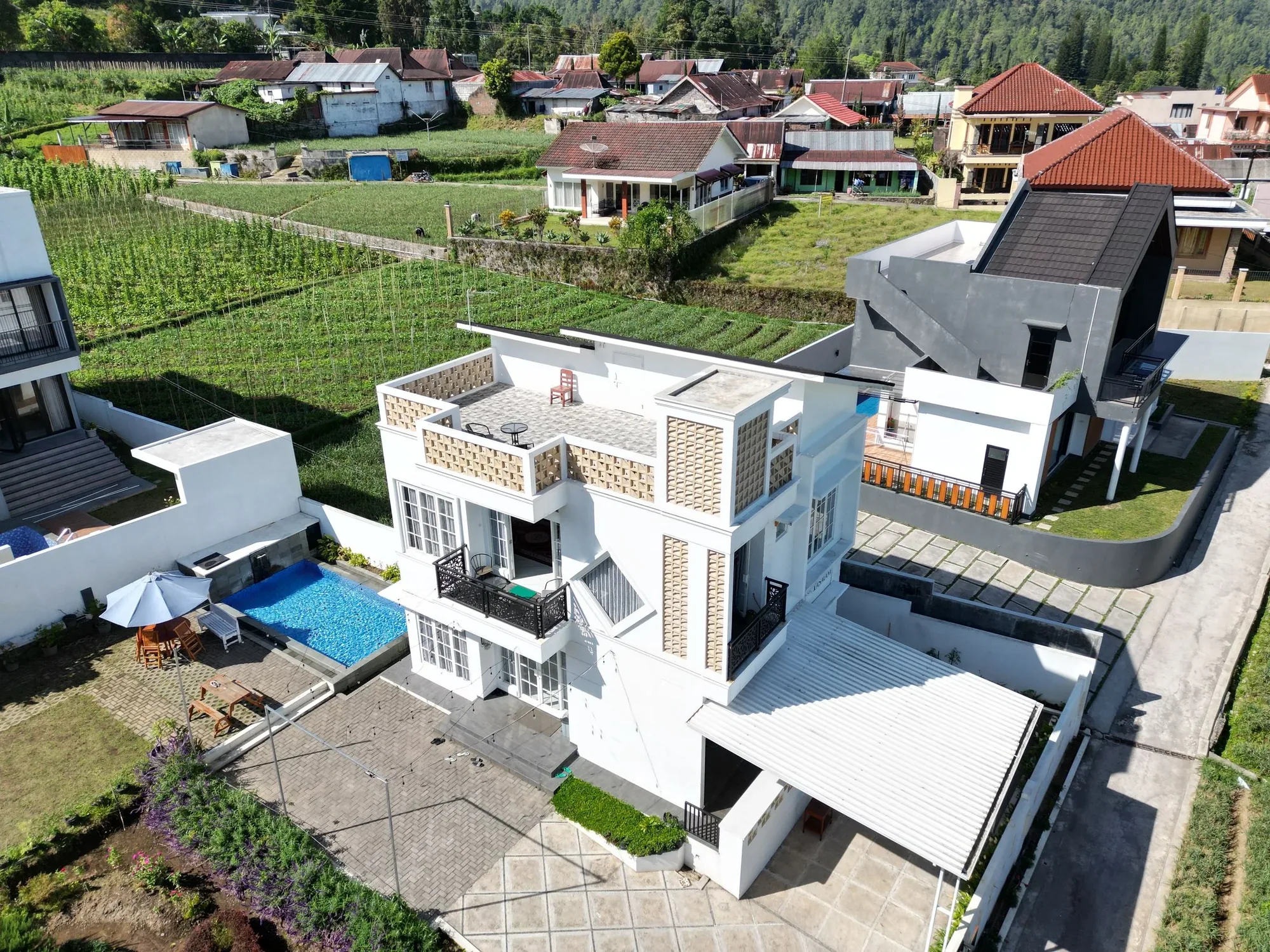 Hotel + Hospitality Drone Photography photographed from an aerial drone perspective