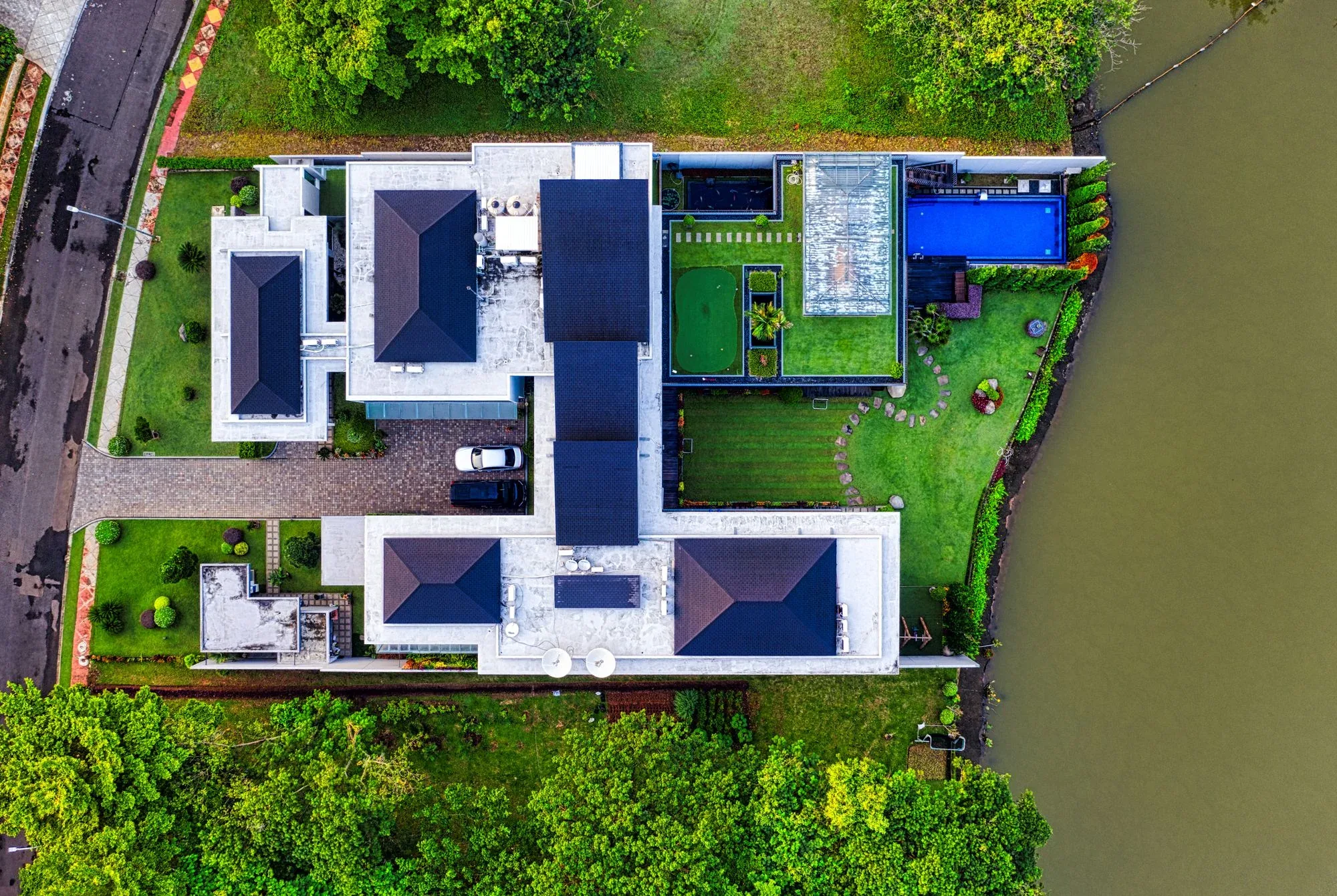 Hotel + Hospitality Drone Photography photographed from an aerial drone perspective